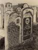 Outstanding gravestones on the cemetery which no longer exists. (Right) Tombstone of a young man, Sewil son of Tsvi, died 18th Cheshvan 5697. (Left) Tombstone of Avraham, died 7th Elul 5690 with an acrostic poem.